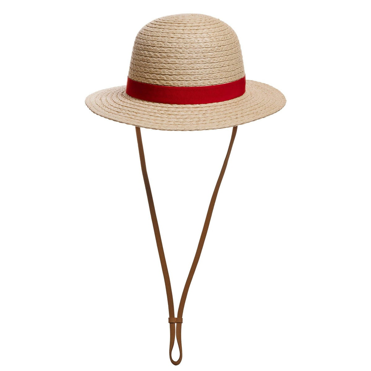 One Piece Luffy Cosplay Straw Bucket Hat With Chin Rope