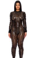 Lasercut Holes Jumpsuit