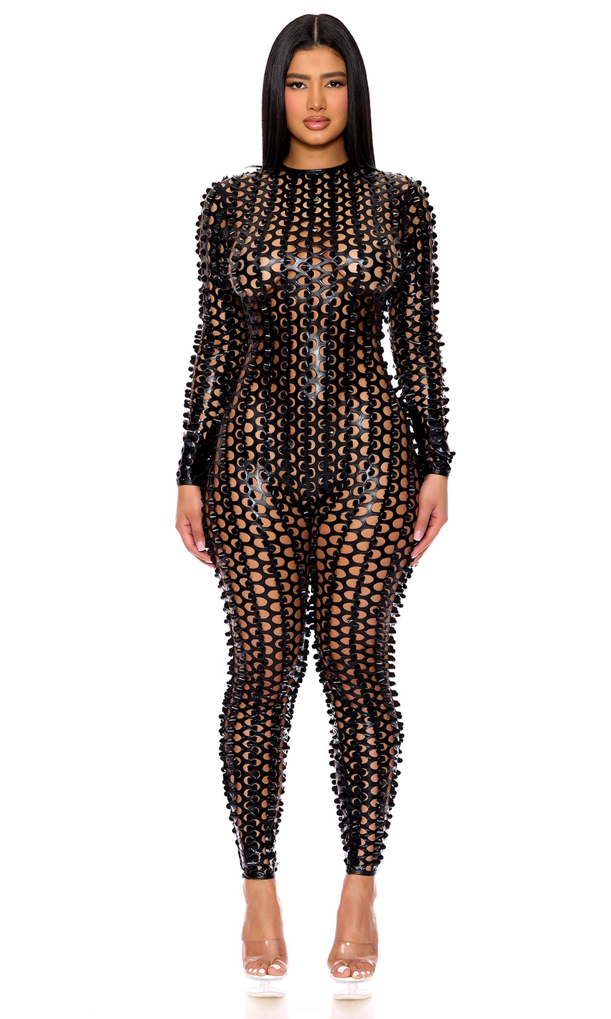 Lasercut Holes Jumpsuit