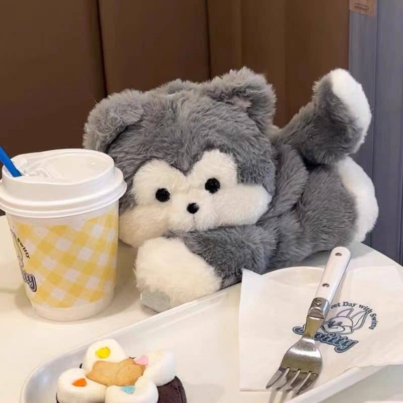 Husky Plush Backpack