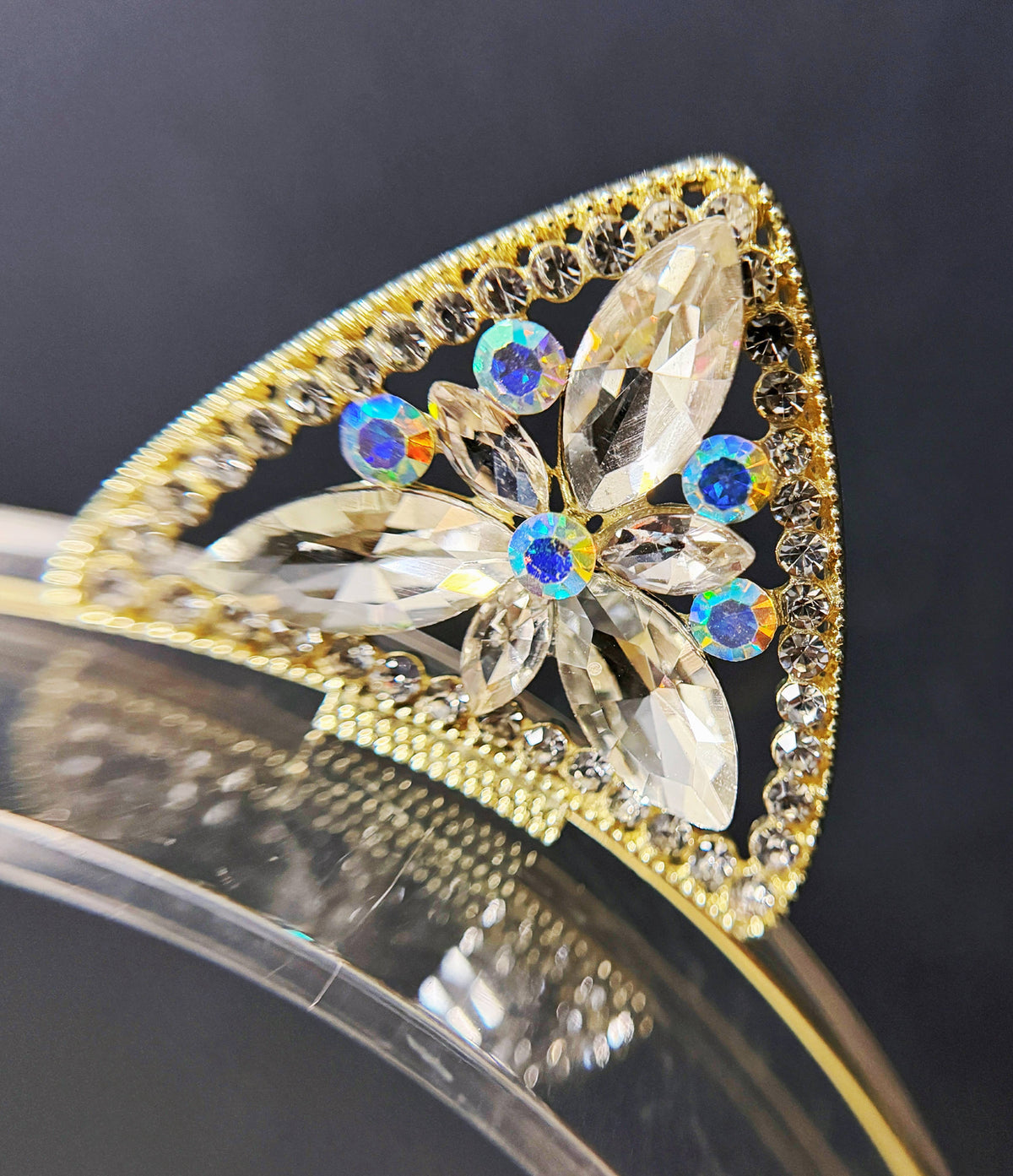 Crystal Cat Ear Headband, Costume Party, Gold Headdress