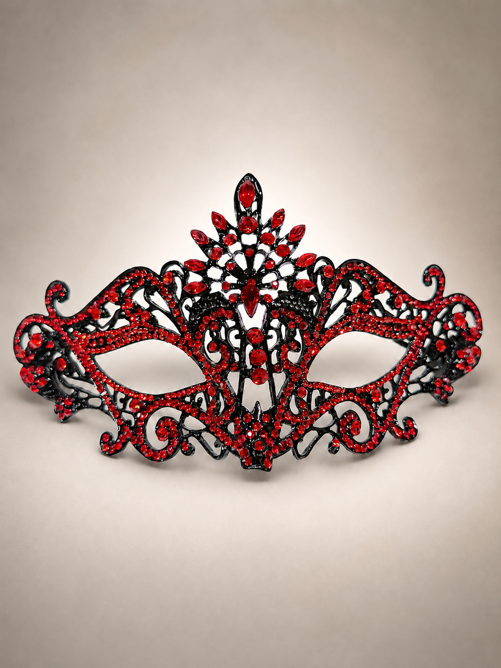 Gothic Red Masquerade Mask,Venetian Bridal Mask, Prom Mask
