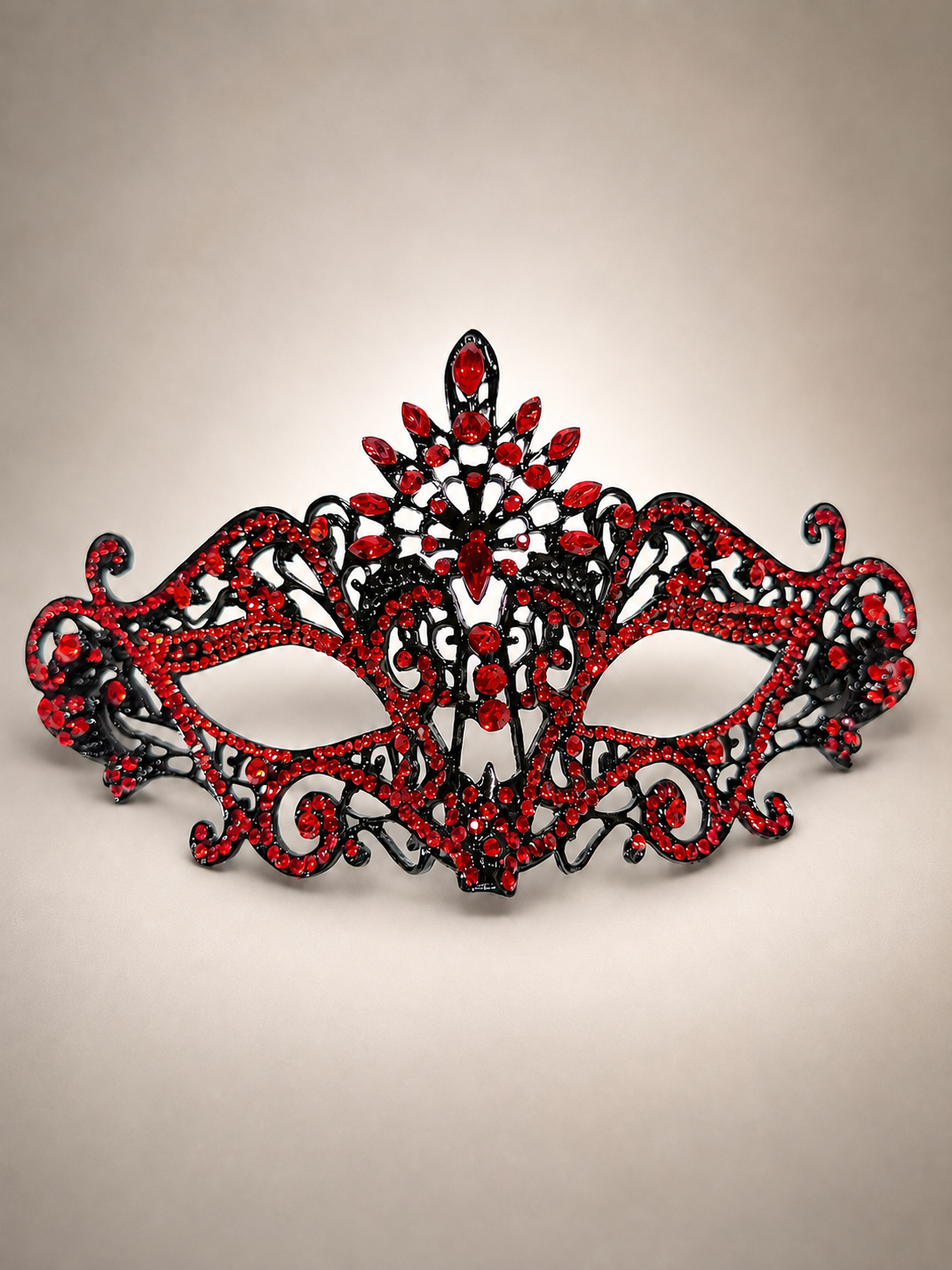 Gothic Red Masquerade Mask,Venetian Bridal Mask, Prom Mask