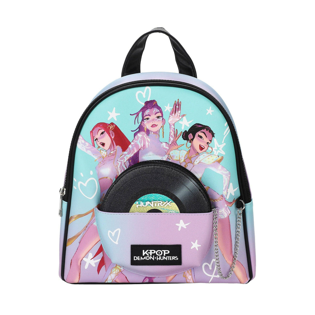 KPop Demon Hunters Iridescent Women's 10" Mini Backpack with Coin Purse