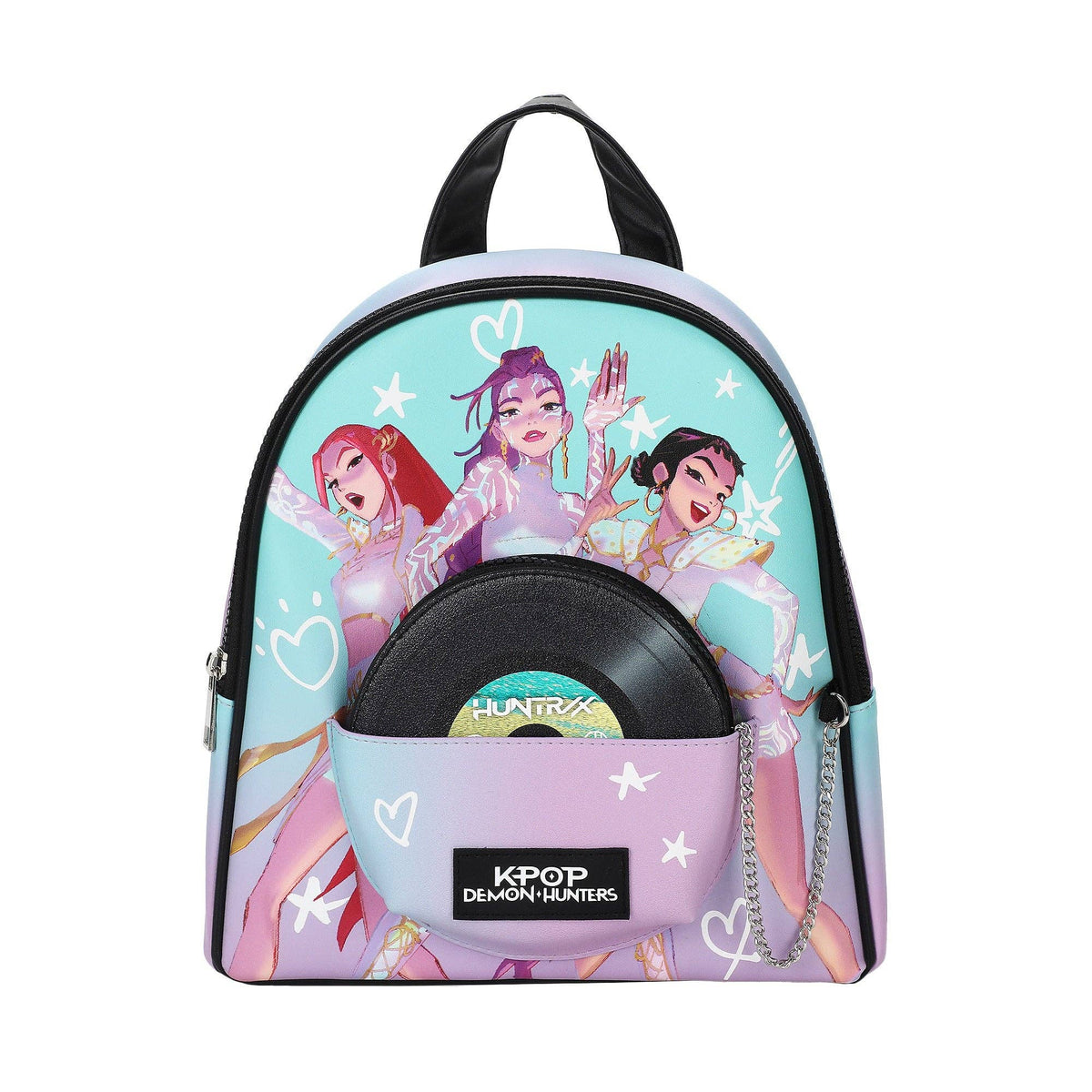 KPop Demon Hunters Iridescent Women's 10" Mini Backpack with Coin Purse