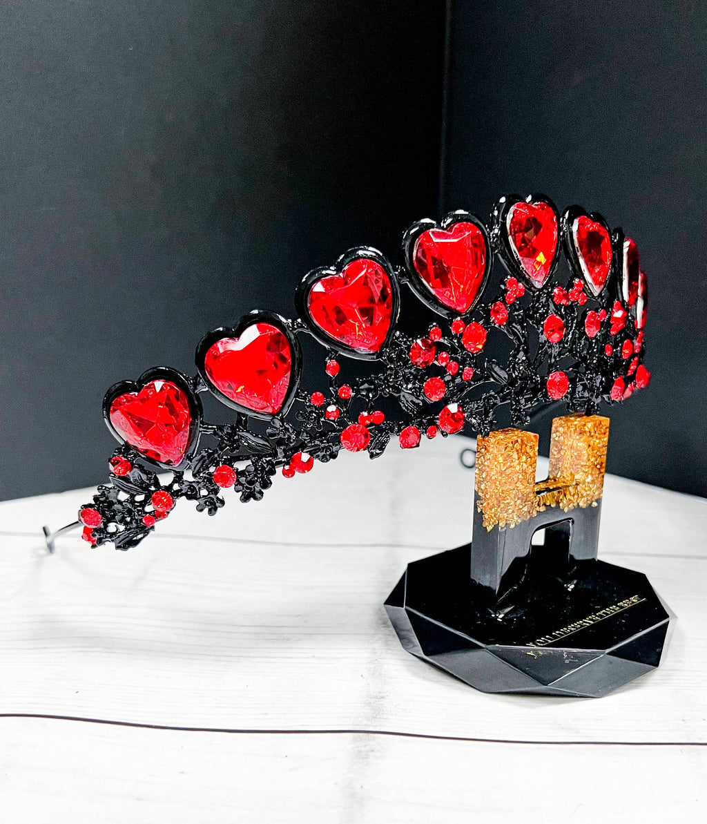Queen of Heart Crown, Evil Witch Headband, Costume Headpiece