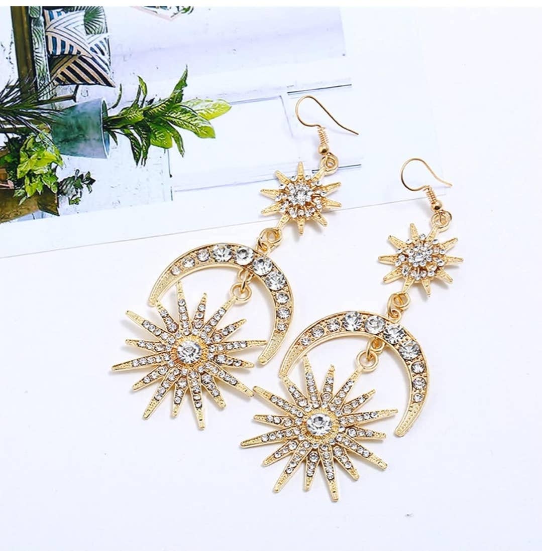 Halo Crown Mary Goddess Headband, Crown and Earring Set