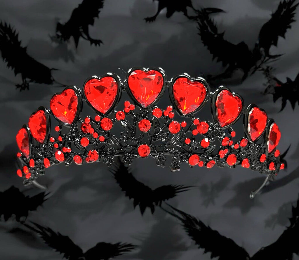 Queen of Heart Crown, Evil Witch Headband, Costume Headpiece