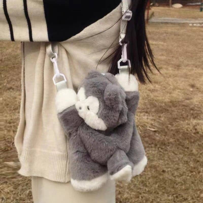 Husky Plush Backpack