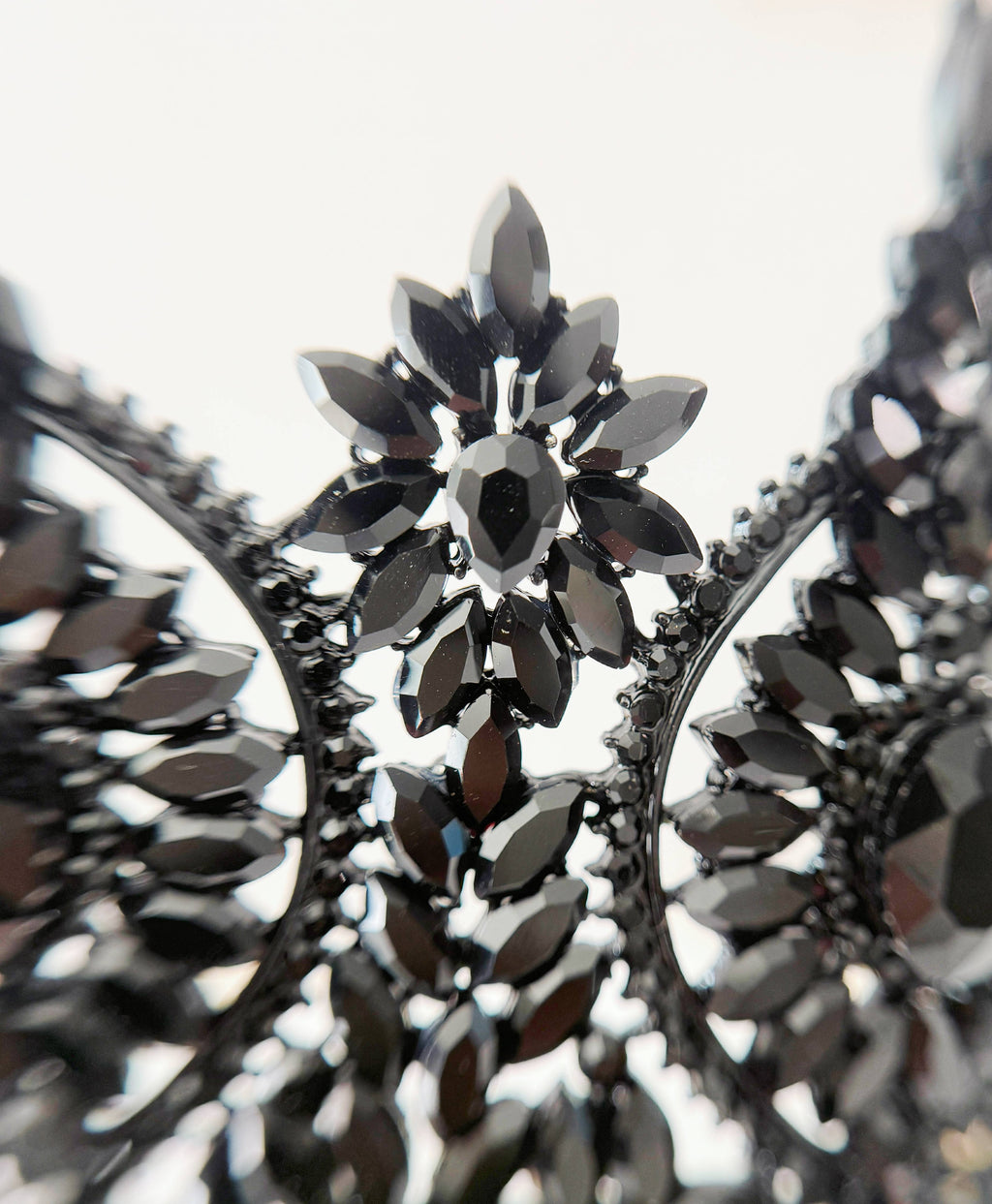 Black Gothic Crown, Black Stone Tiara, Halloween Cosplay