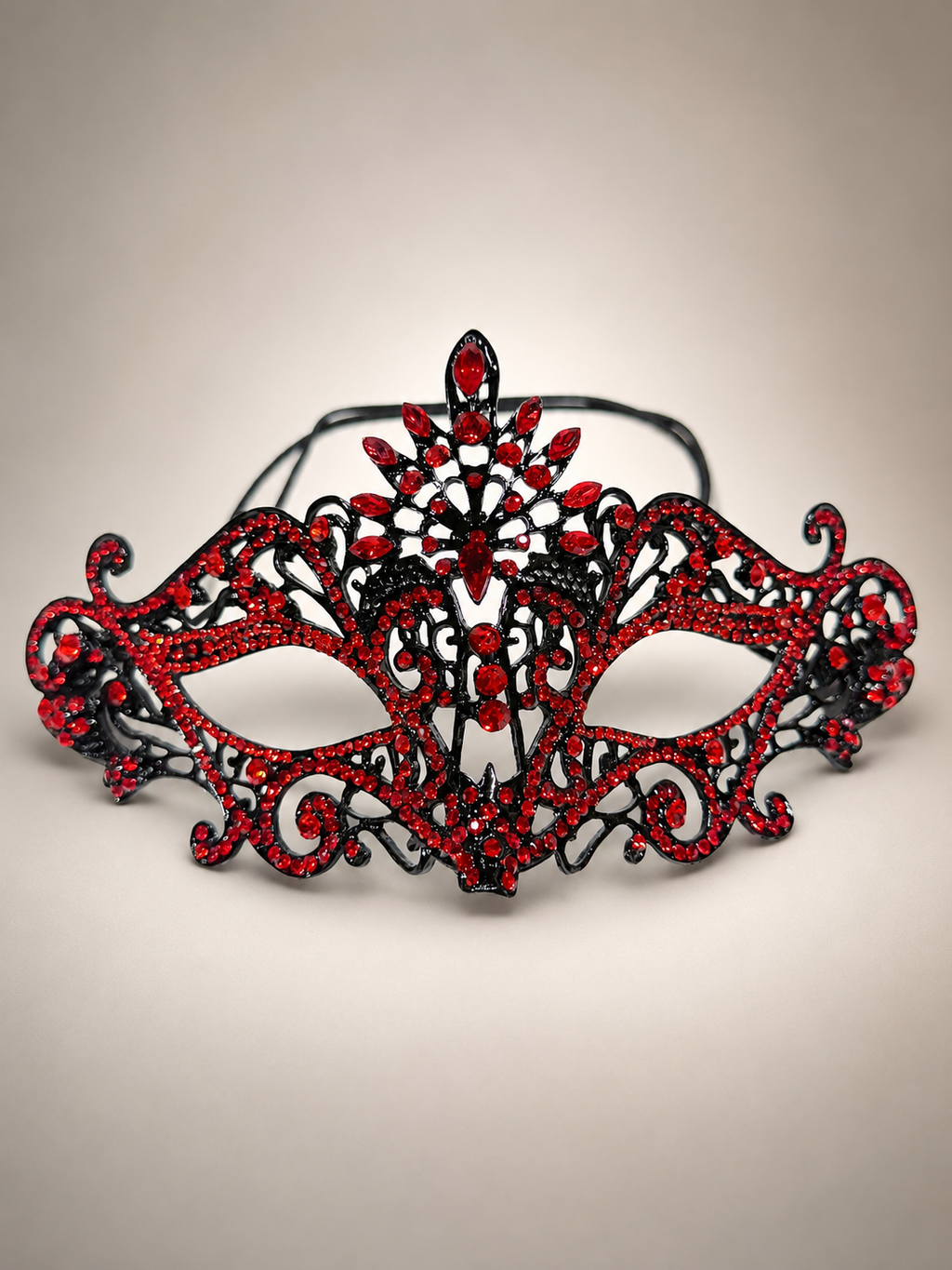 Gothic Red Masquerade Mask,Venetian Bridal Mask, Prom Mask