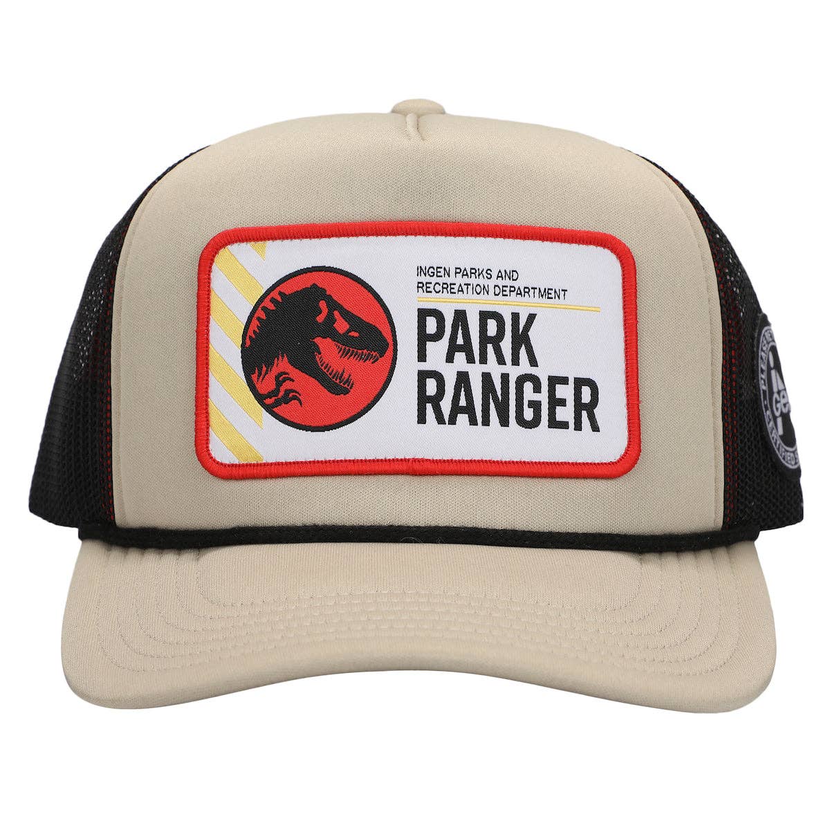 Jurassic Park Ingen Park Ranger Men's Tan Foam Trucker Hat