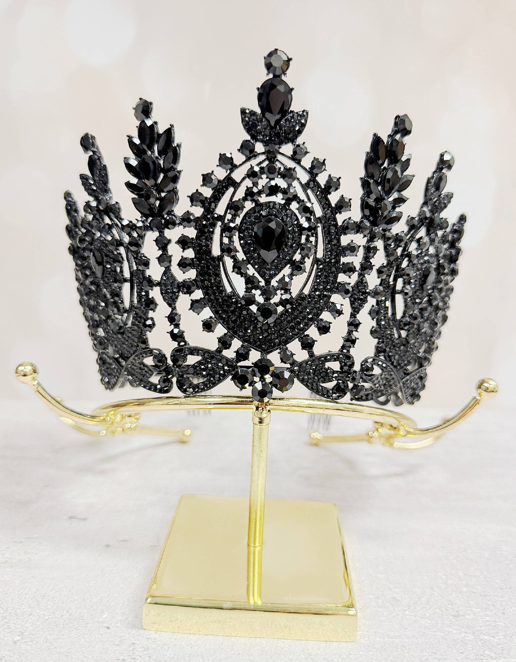 Black Goth Crown, Halloween Costume Crown, Black Comb Crown