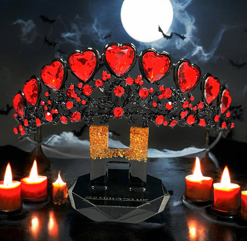 Queen of Heart Crown, Evil Witch Headband, Costume Headpiece