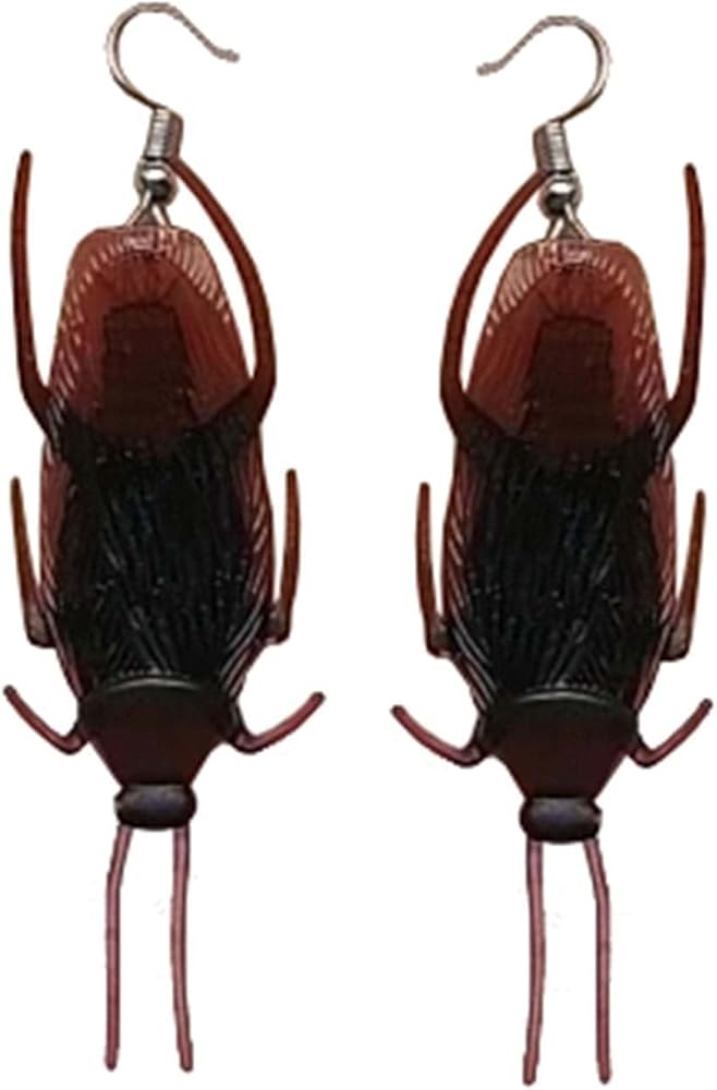 Cockroach earrings