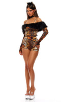 Primal Instincts 4-Piece Tiger Costume Set