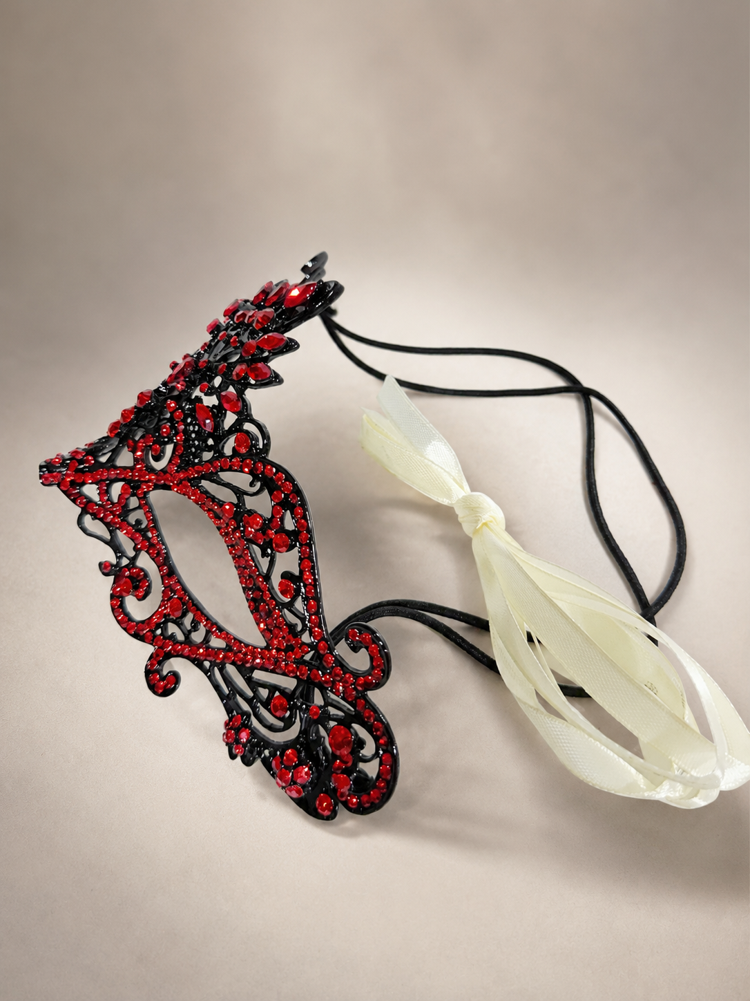 Gothic Red Masquerade Mask,Venetian Bridal Mask, Prom Mask