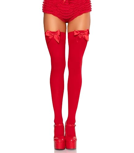 Red tights red bow