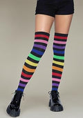 Rainbow Stripe Thigh High