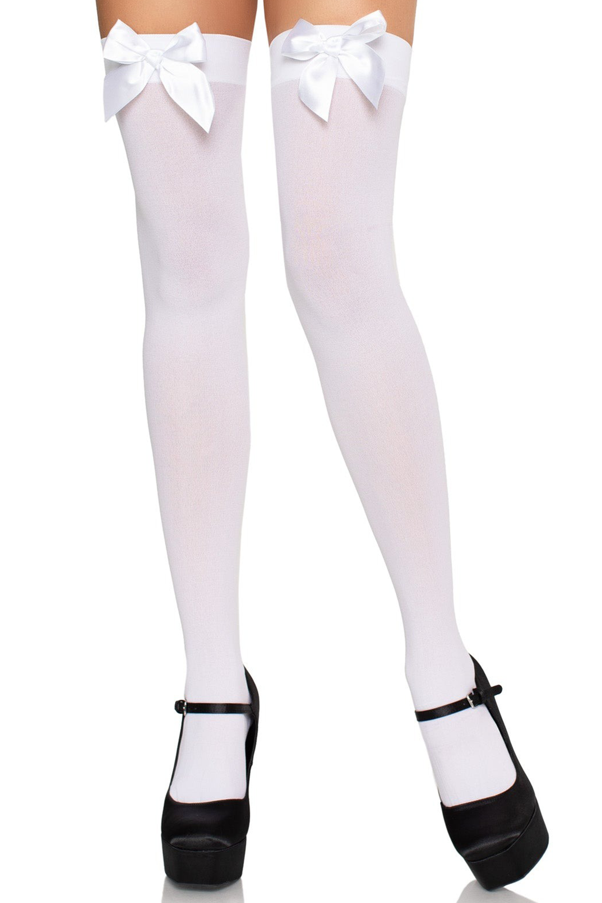 White tights white bow