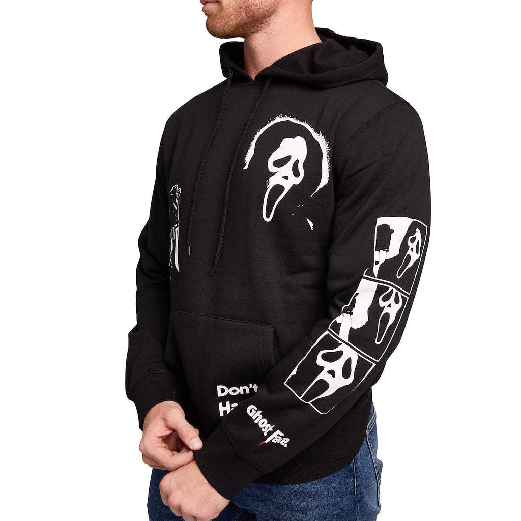 Ghostface Don't Hang Up on Me on Men's Black Hooded Sweathirt
