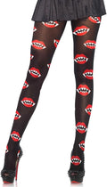 Vampire bite print pantyhose