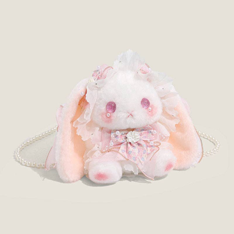 Pearl Chain Rabbit Ear Shoulder Bag