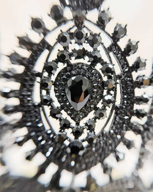 Black Goth Crown, Halloween Costume Crown, Black Comb Crown