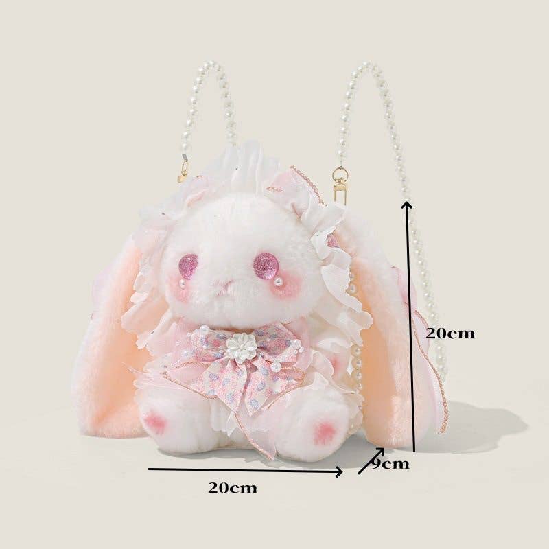 Pearl Chain Rabbit Ear Shoulder Bag