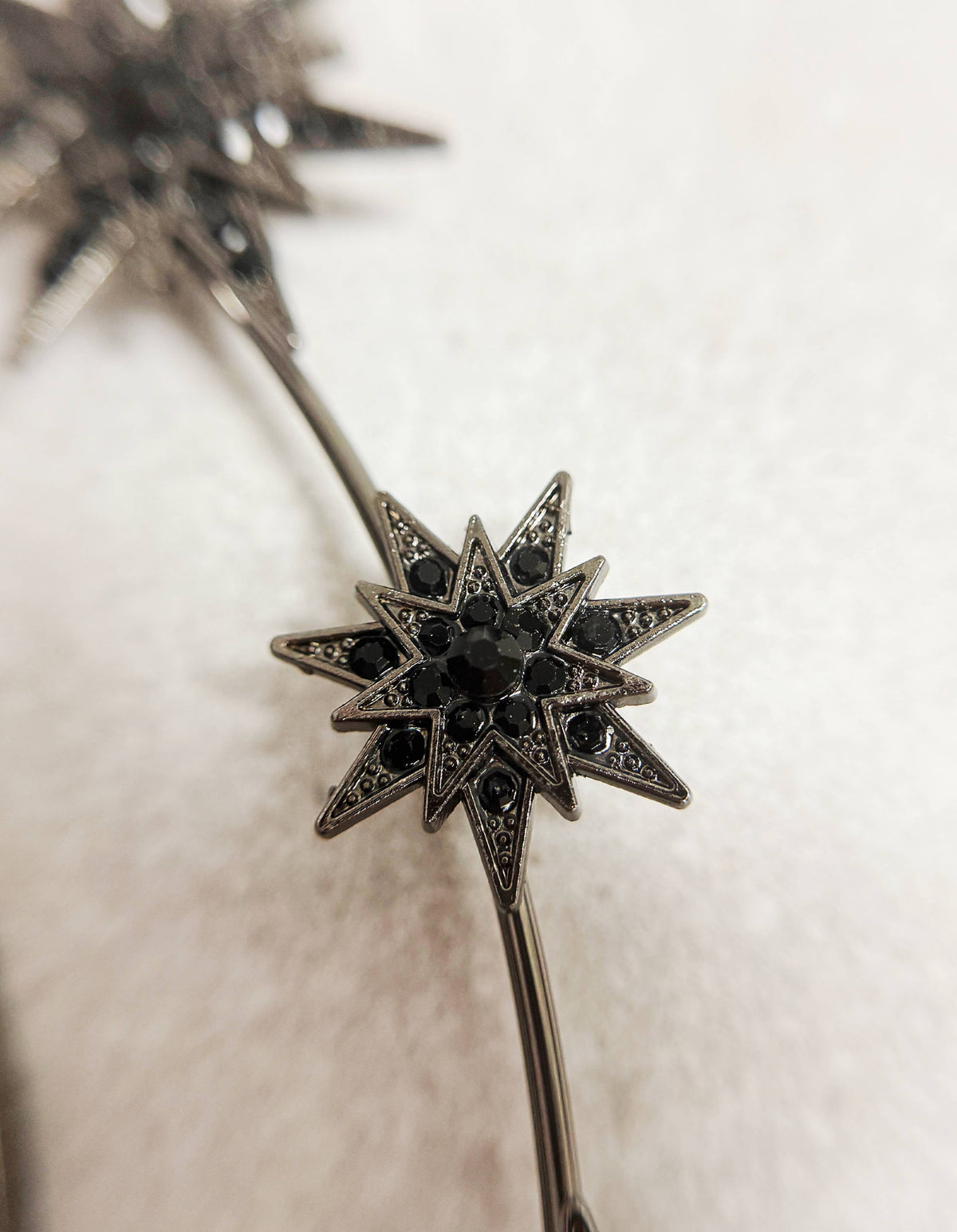 Black Stars Goddess Crown Halo Headband, Boho Headpiece