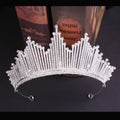 Bride Wedding Silver Tiara Rhinestone Princess Queen Bridal