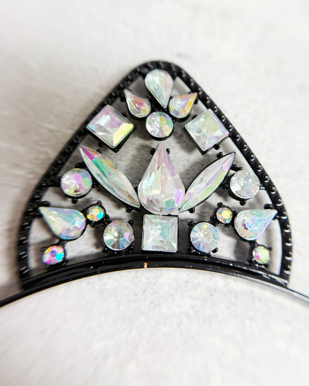 Crystal Cat Ear Headband, Costume Party, Black Headdress