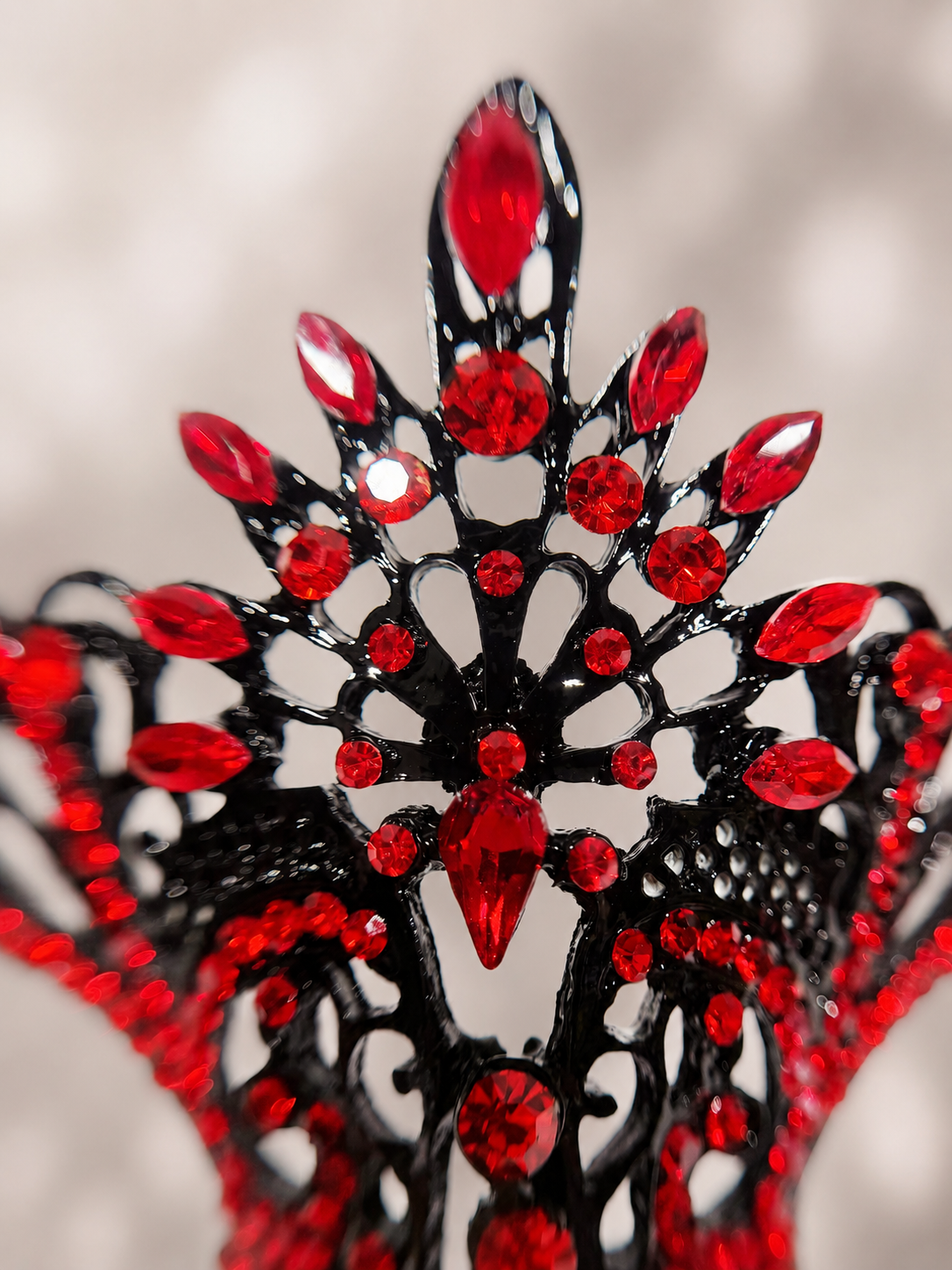 Gothic Red Masquerade Mask,Venetian Bridal Mask, Prom Mask