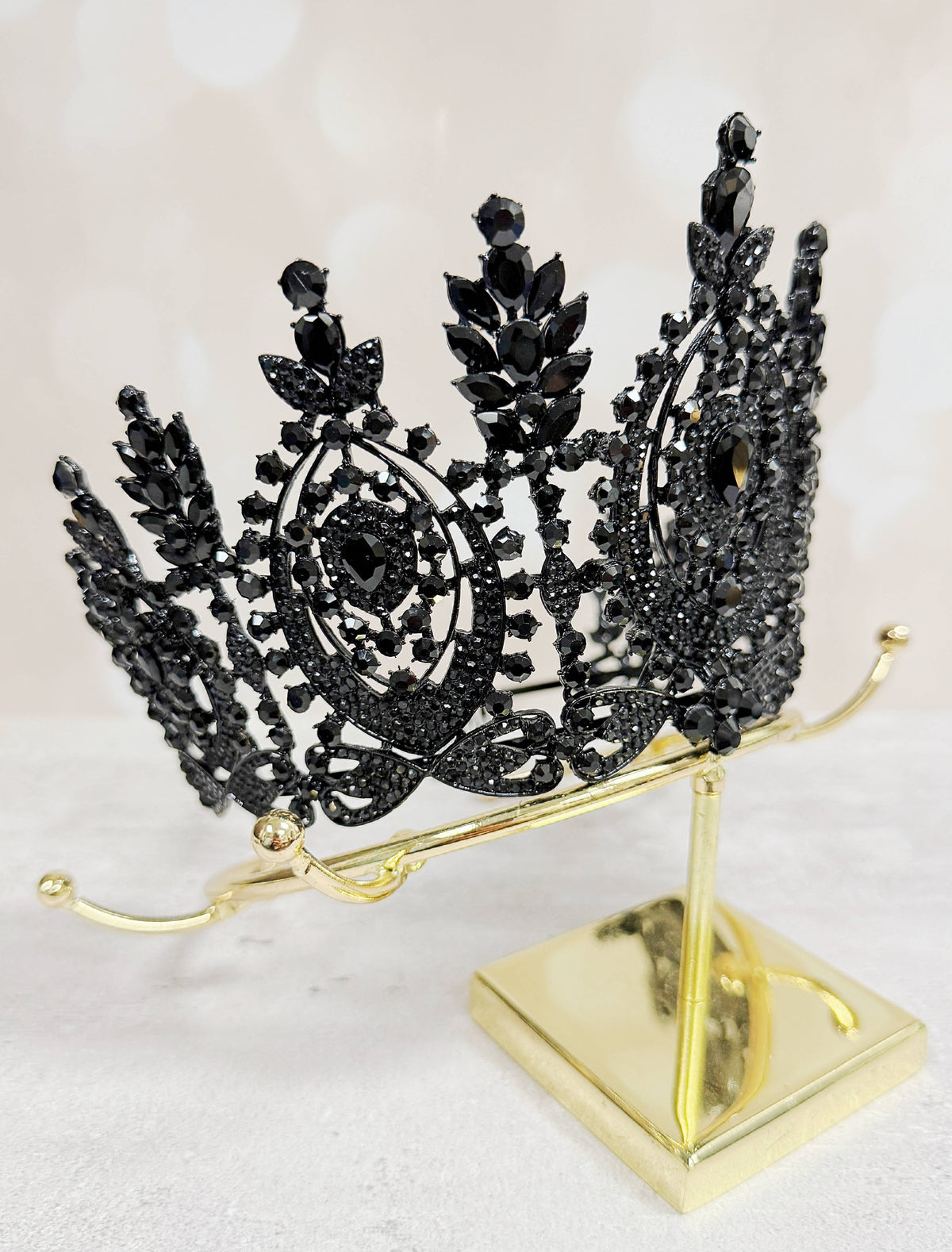 Black Goth Crown, Halloween Costume Crown, Black Comb Crown