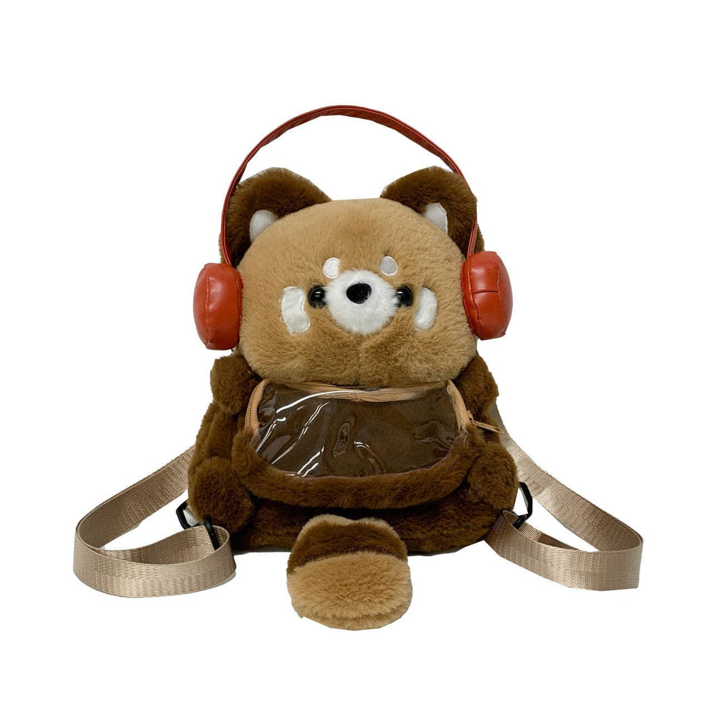 Cute Plush Raccoon Backpack