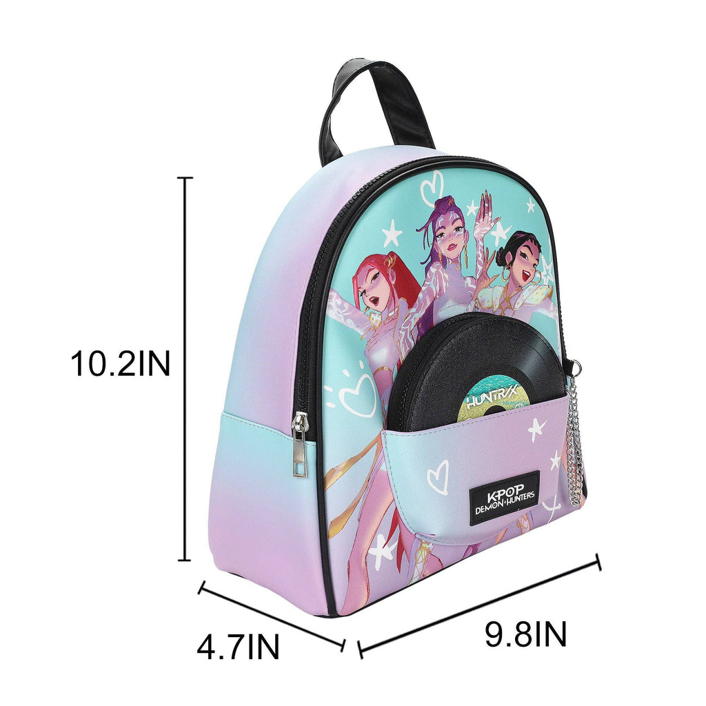 KPop Demon Hunters Iridescent Women's 10" Mini Backpack with Coin Purse