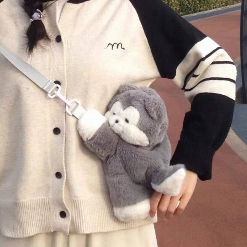 Husky Plush Backpack