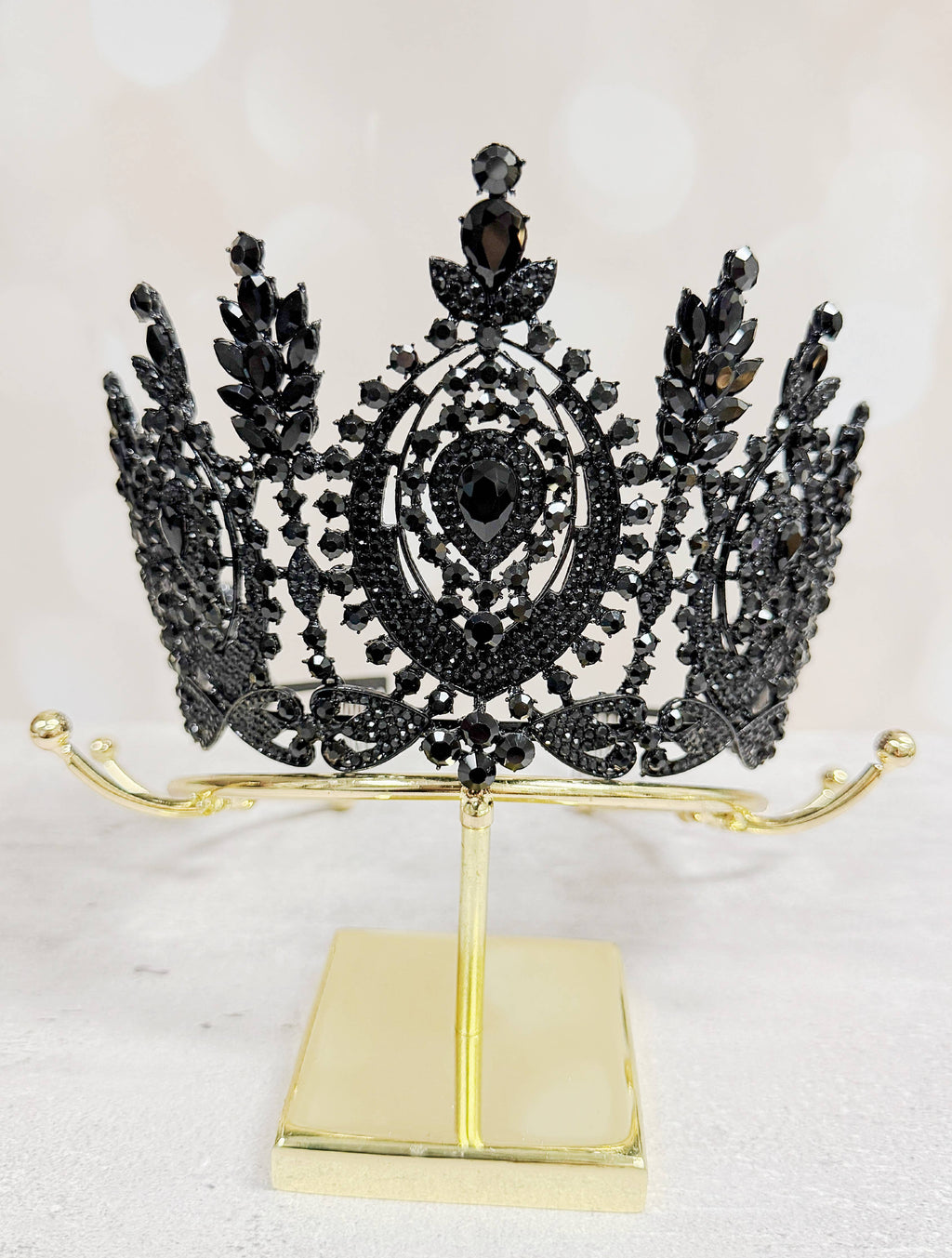 Black Goth Crown, Halloween Costume Crown, Black Comb Crown