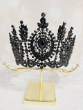 Black Goth Crown, Halloween Costume Crown, Black Comb Crown