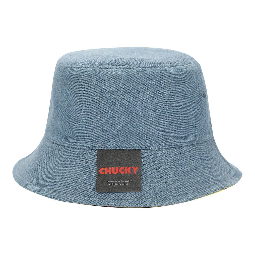 Chucky Good Guys Denim and Roller Print Reversible Bucket Hat