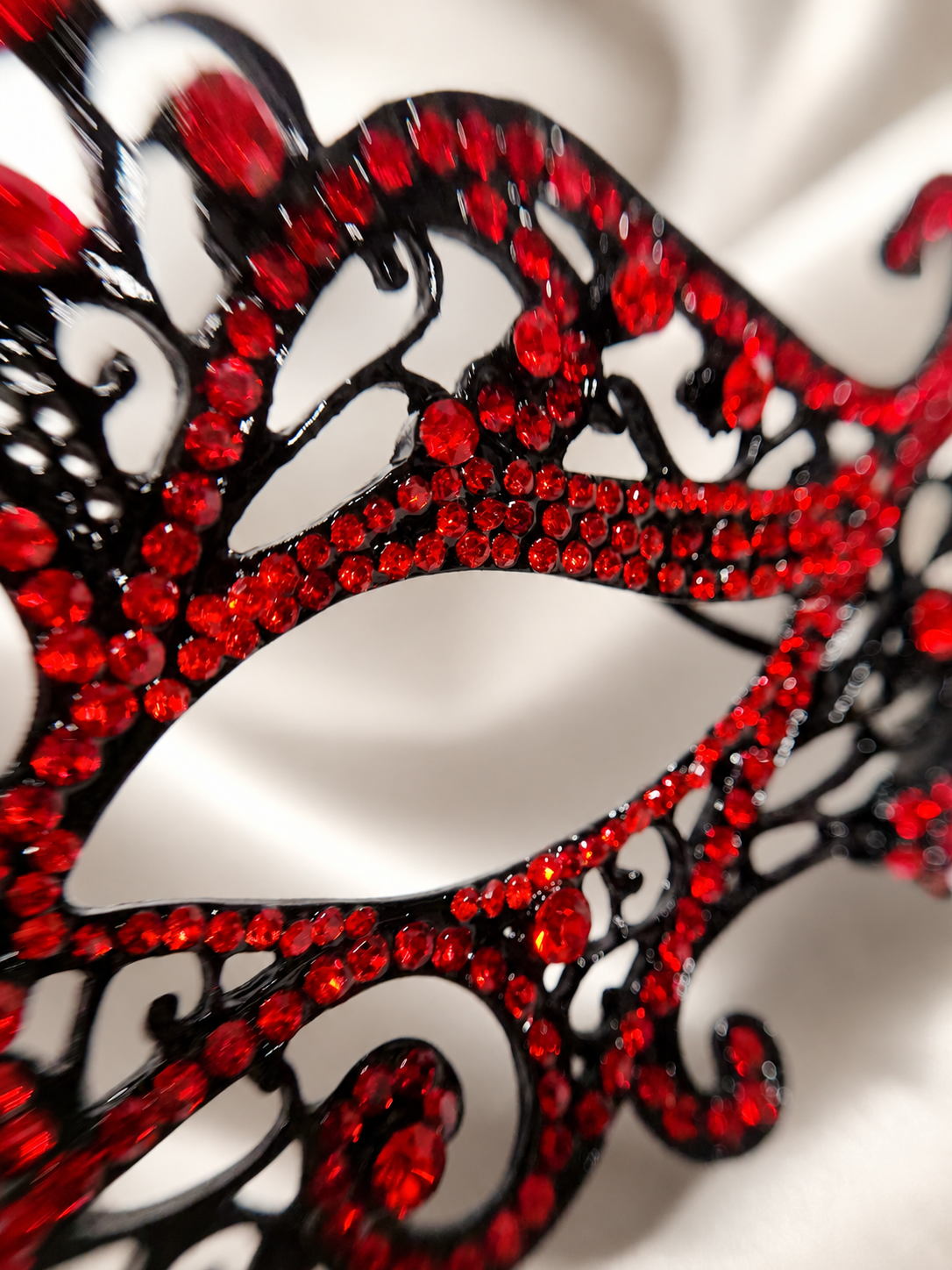 Gothic Red Masquerade Mask,Venetian Bridal Mask, Prom Mask