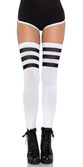 3 Stripe Athletic Ribbed Thigh Highs