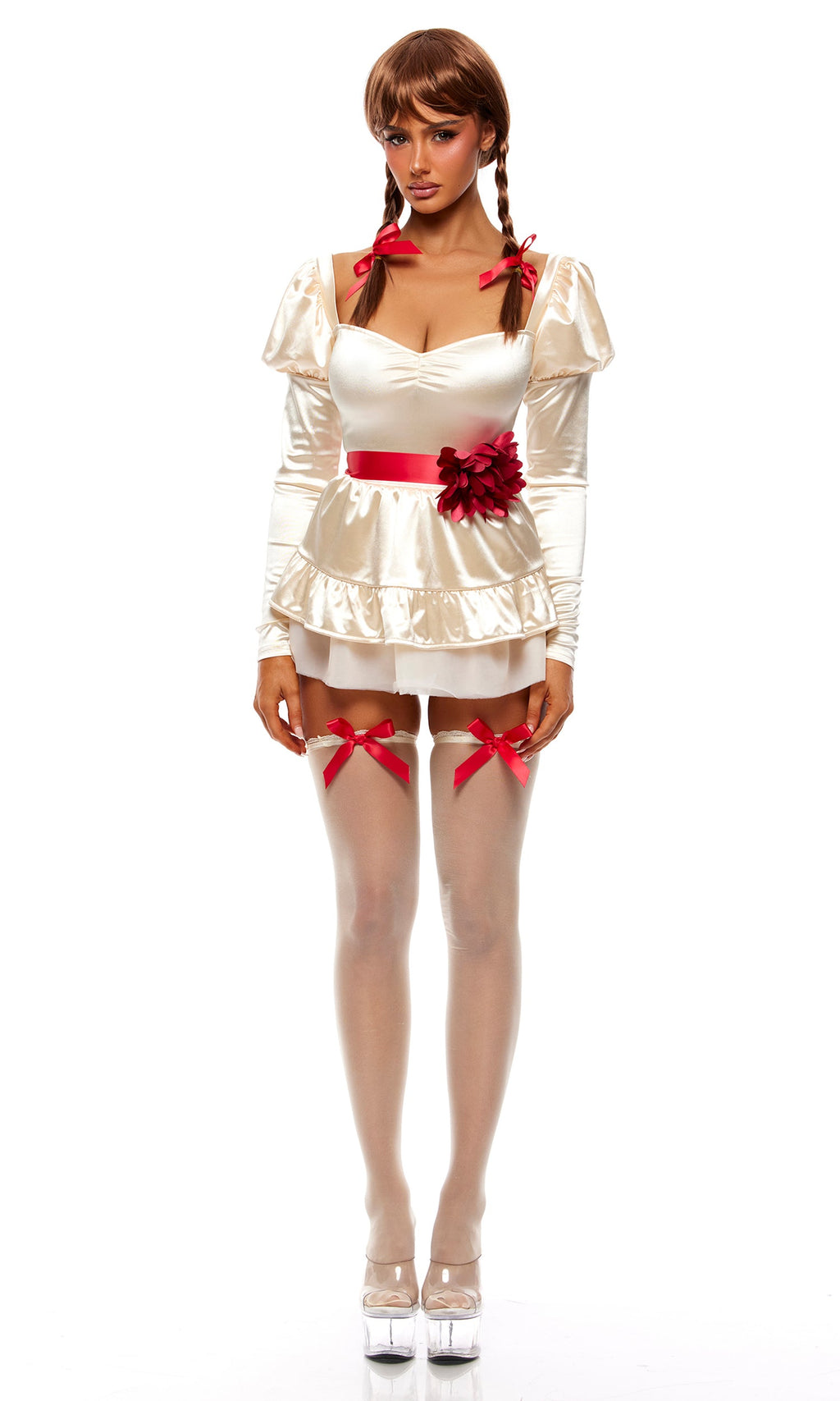 Do Not Touch 4-Piece Haunted Doll Costume Set