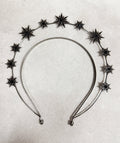 Black Stars Goddess Crown Halo Headband, Boho Headpiece