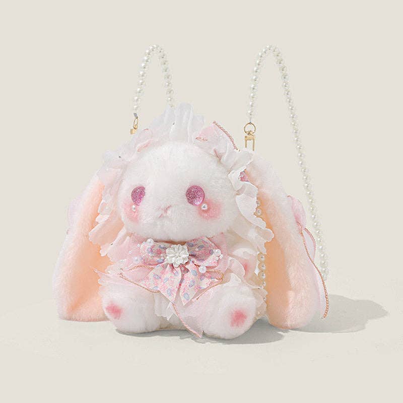 Pearl Chain Rabbit Ear Shoulder Bag