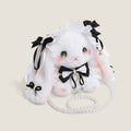 Rabbit Plush Pearl Chain Shoulder Bag