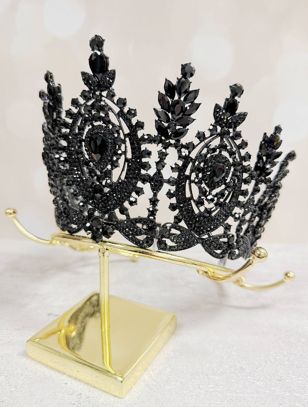 Black Goth Crown, Halloween Costume Crown, Black Comb Crown
