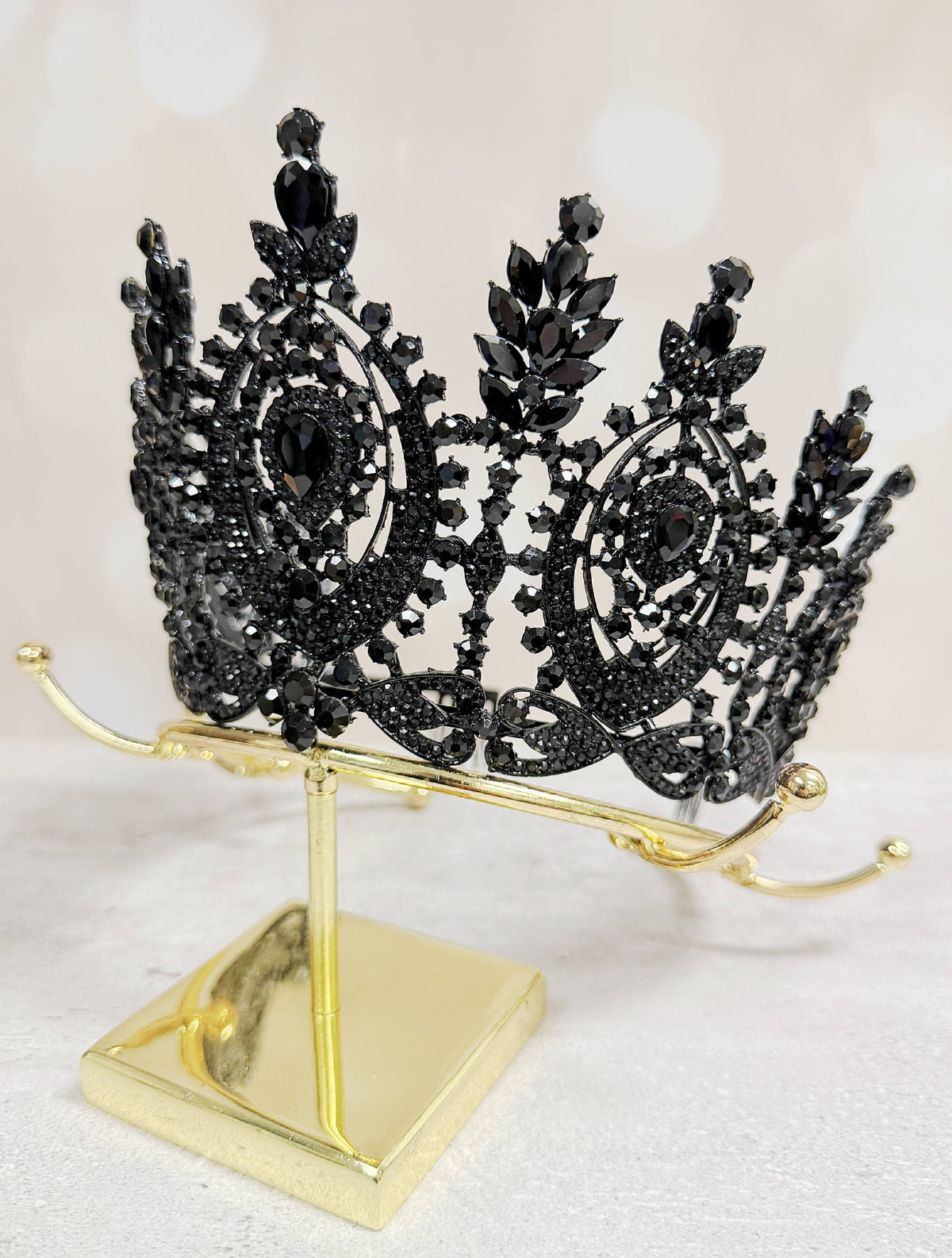 Black Goth Crown, Halloween Costume Crown, Black Comb Crown