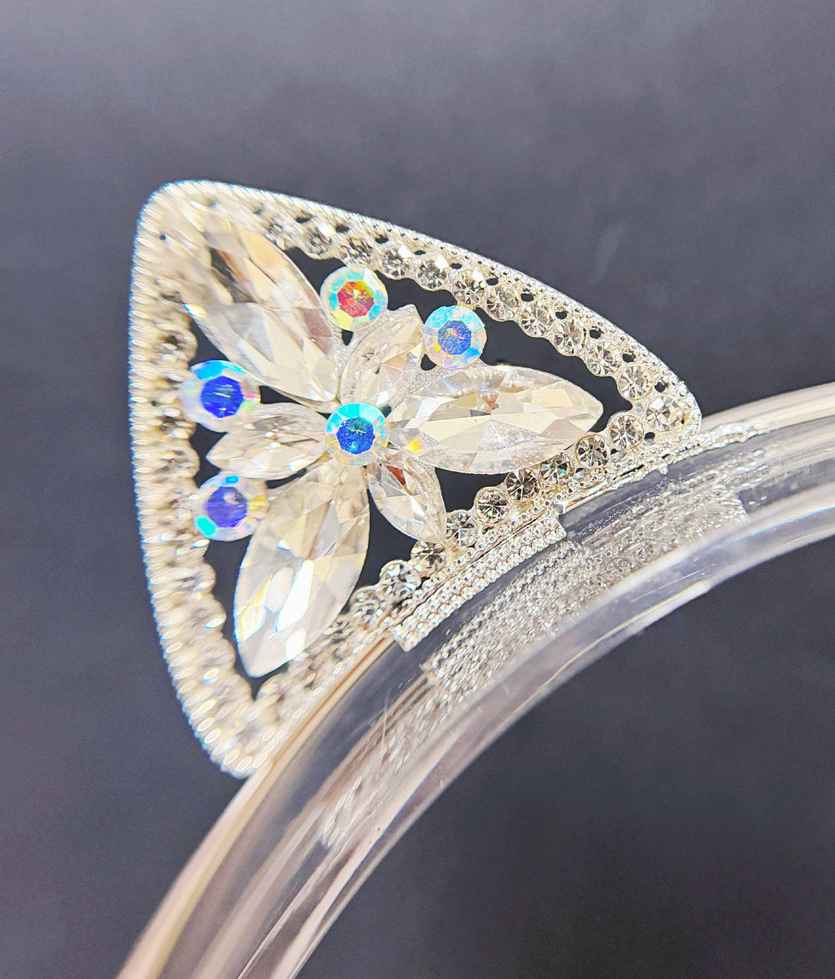 Crystal Cat Ear Headband, Costume Party, Silver Headdress