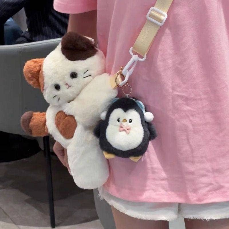 Cute Plush Cat Shoulder Bag